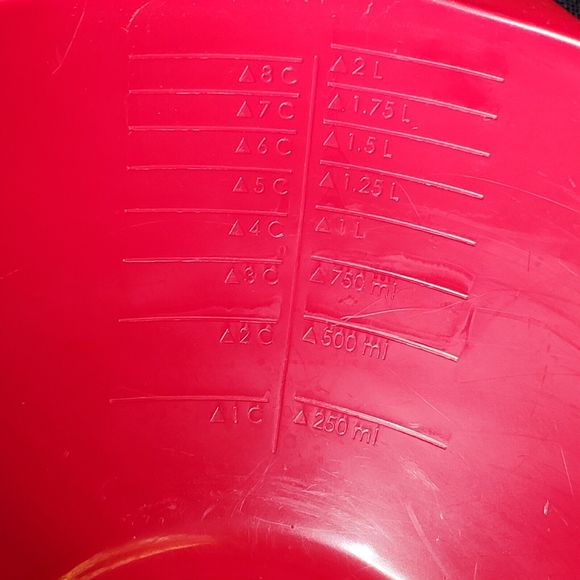 Randy Kaas POURfect Measuring Bowls Red Lot of 6 Handles Mixing Non Skid Bottom - Picture 9 of 15